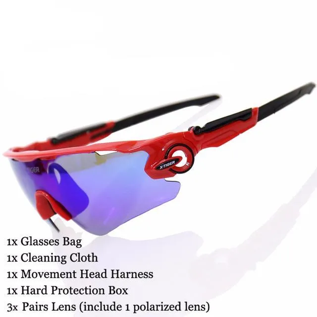 2017 New Polarized Cycling SunGlasses with 3 lens