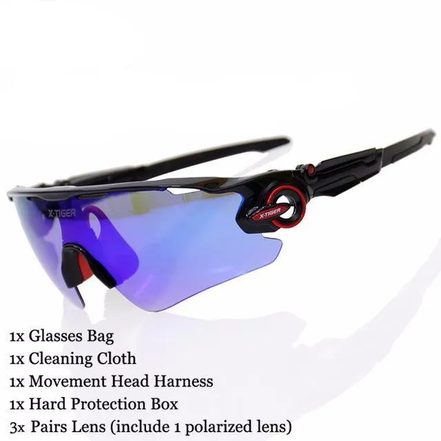 2017 New Polarized Cycling SunGlasses with 3 lens
