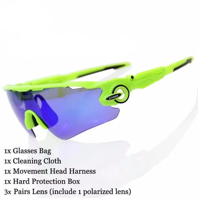 2017 New Polarized Cycling SunGlasses with 3 lens