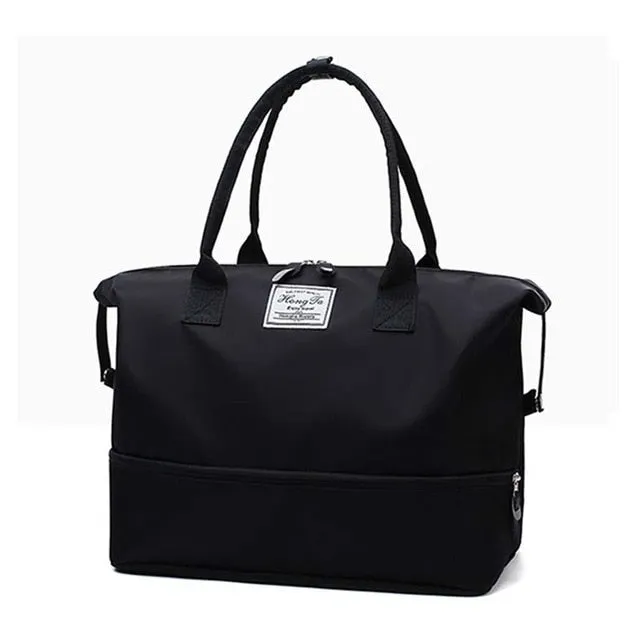 2019 New Women Travel Bag Black Pink Sequins Shoulder Bag Women Handbag Ladies Weekend Portable Duffel Bag Waterproof Bags