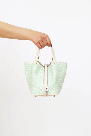 2022 Limited Edition Nata & Vert Swift Lucky Daisy Picotin Lock 18 Bag
