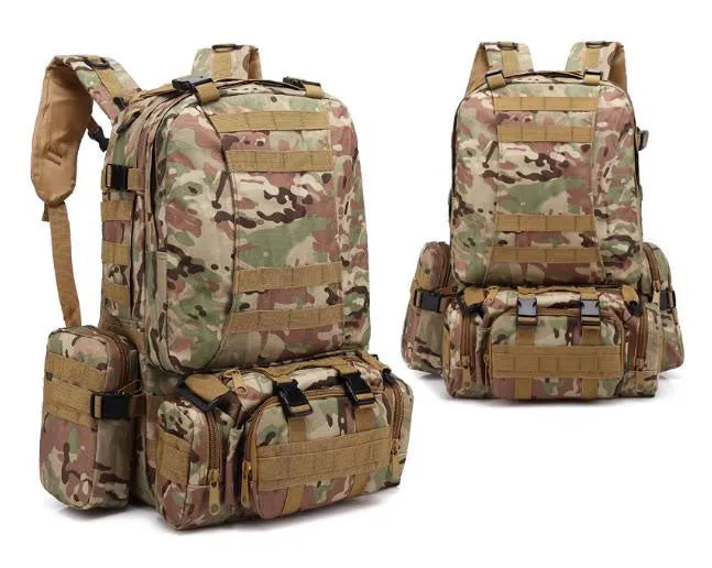 Airsoft Tactical Military Multi-Purpose Molle Outdoor Hiking Camping Travel 55L Backpack 4 Colours ATB018