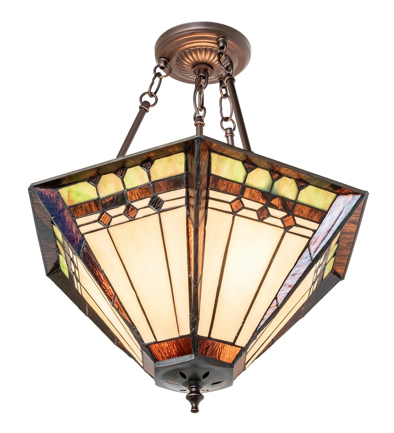 Albuquerque Three Light Semi-Flushmount