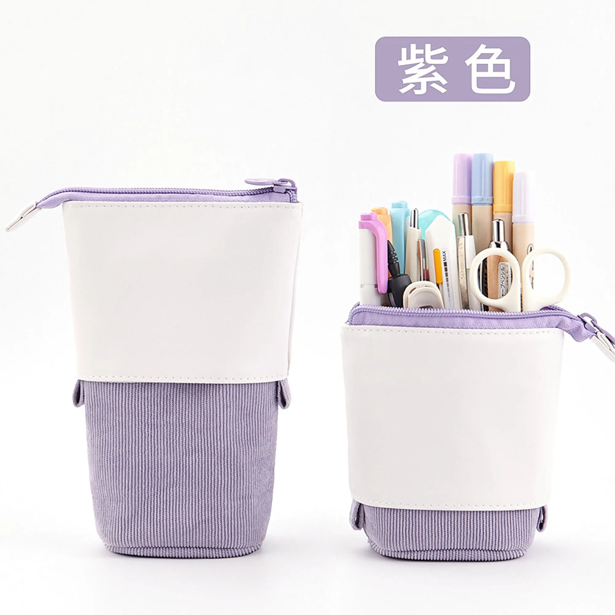 ANGOO BLUE Retractable Standing Pen Case Pencil Case Retractable Case Storage Case Durable en Case | 185mm X 125mm X 85mm X 65mm