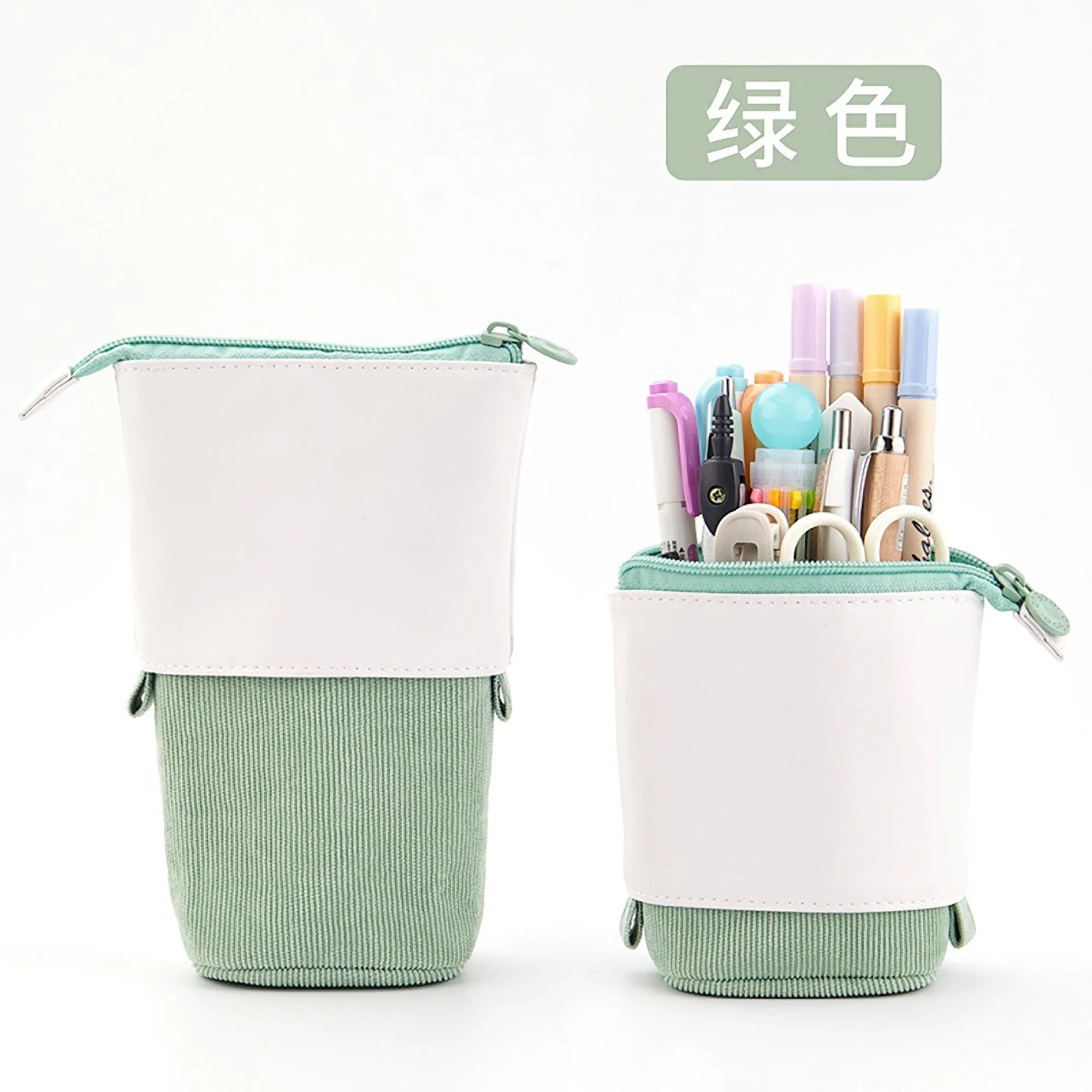 ANGOO BLUE Retractable Standing Pen Case Pencil Case Retractable Case Storage Case Durable en Case | 185mm X 125mm X 85mm X 65mm