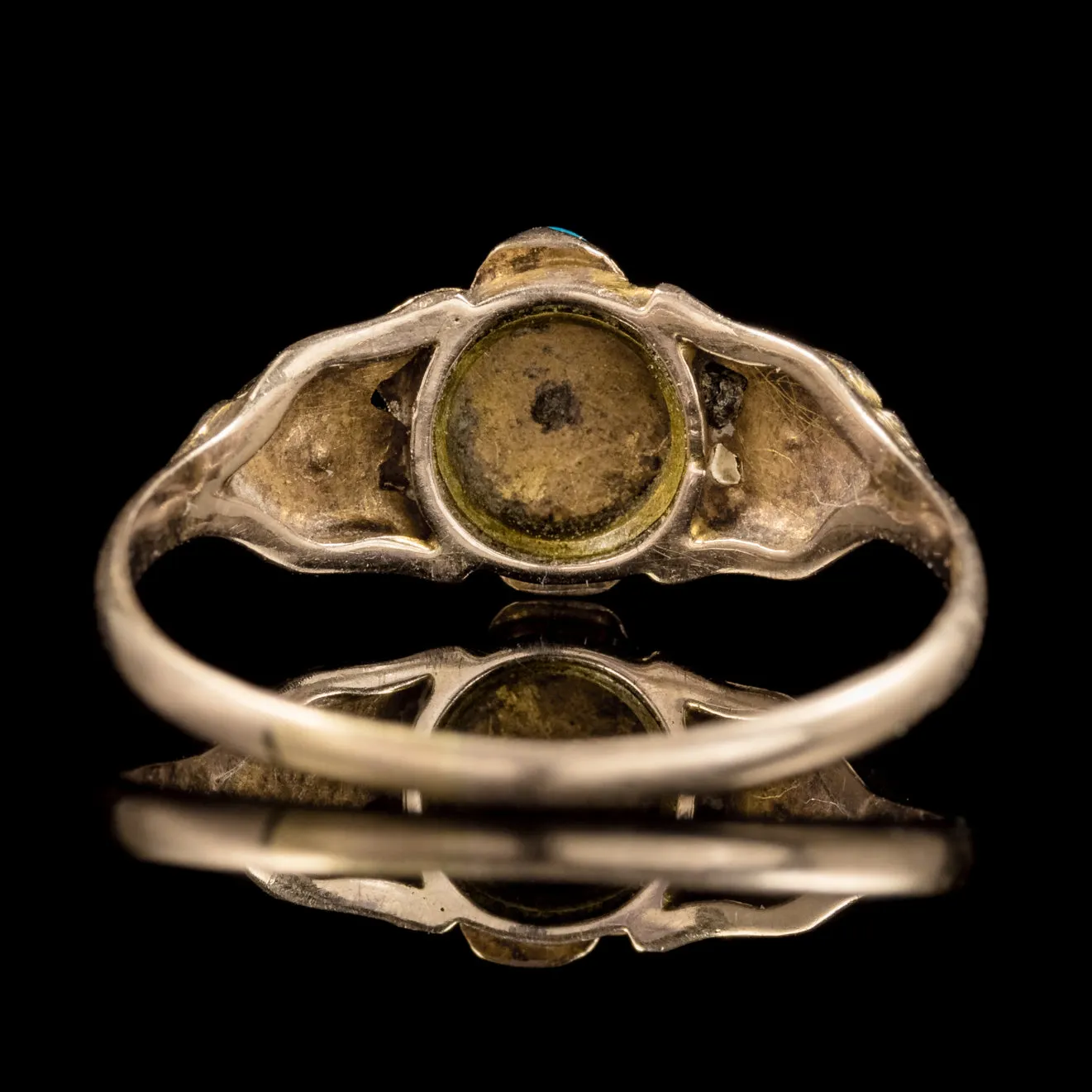 Antique Georgian Turquoise Diamond Ring Dated Birmingham 1819