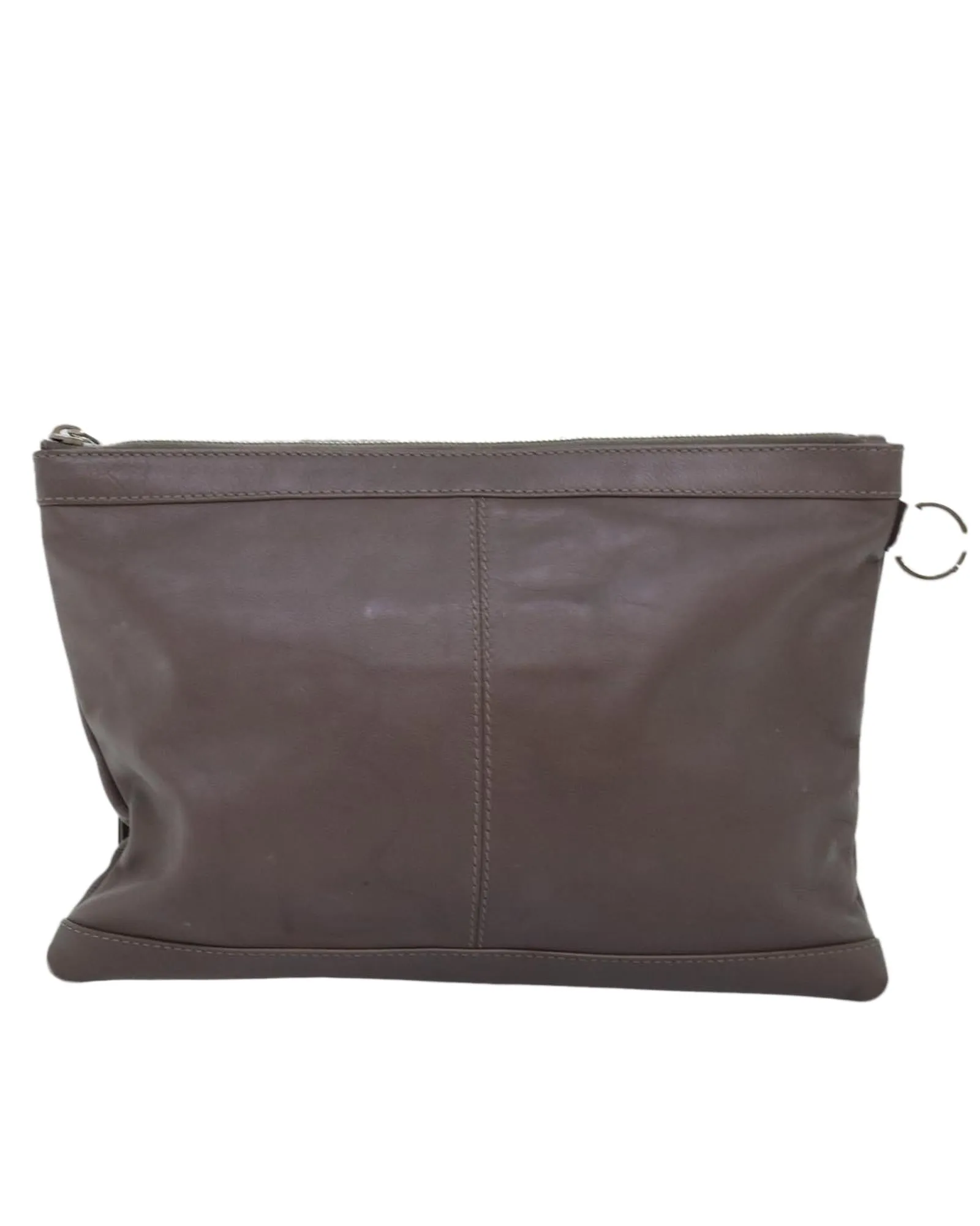 Balenciaga Everyday Clutch Taupe Leather
