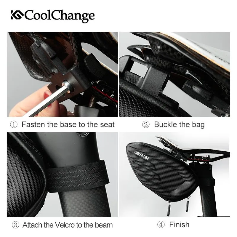 Bicycle Saddle Waterproof MTB  Rear Reflective  Tail bag