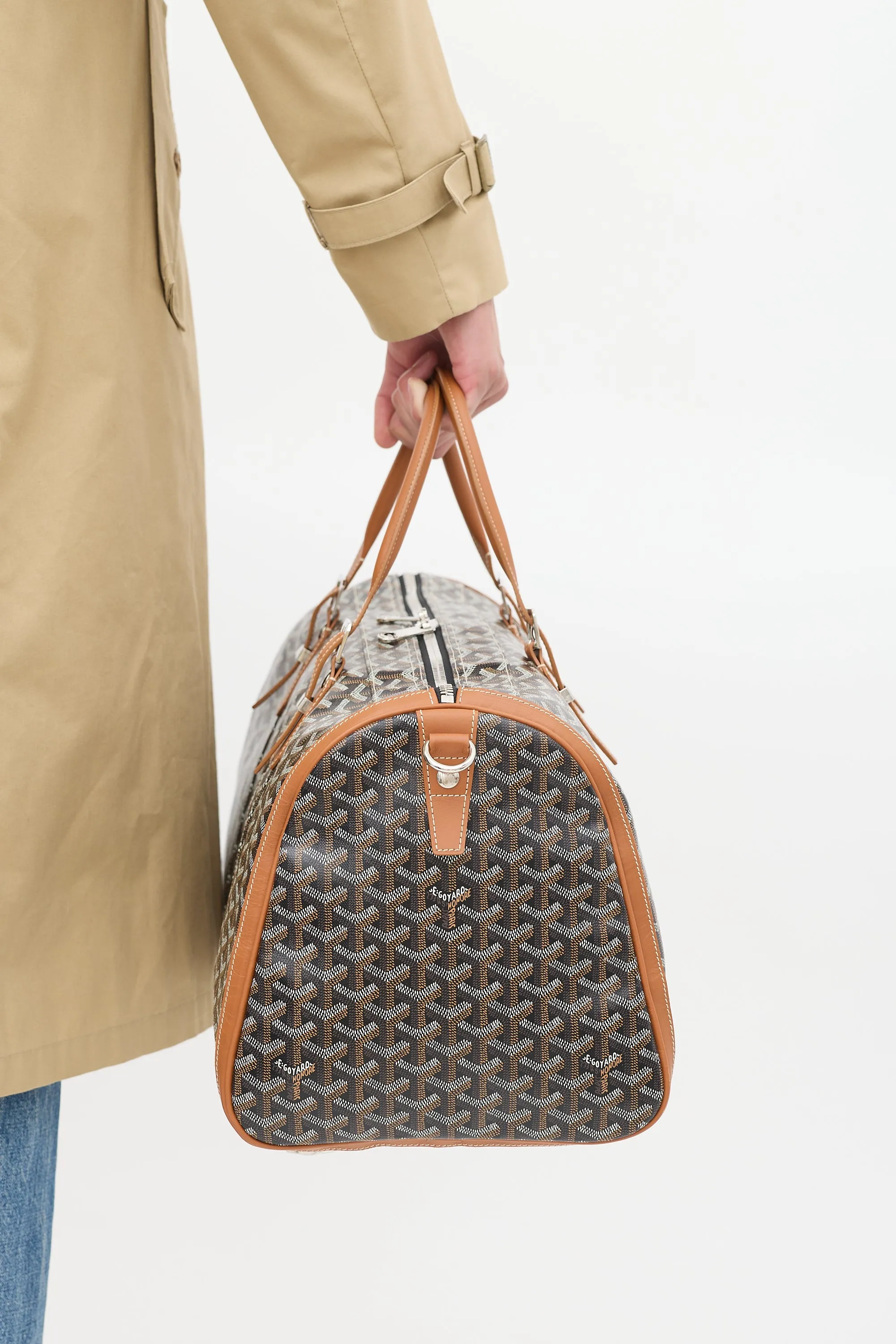 Black & Brown Goyardine Croisiere Boston 50 Duffle Bag