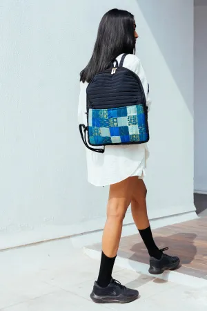 Black Godhadi Patchwork Silk Bag