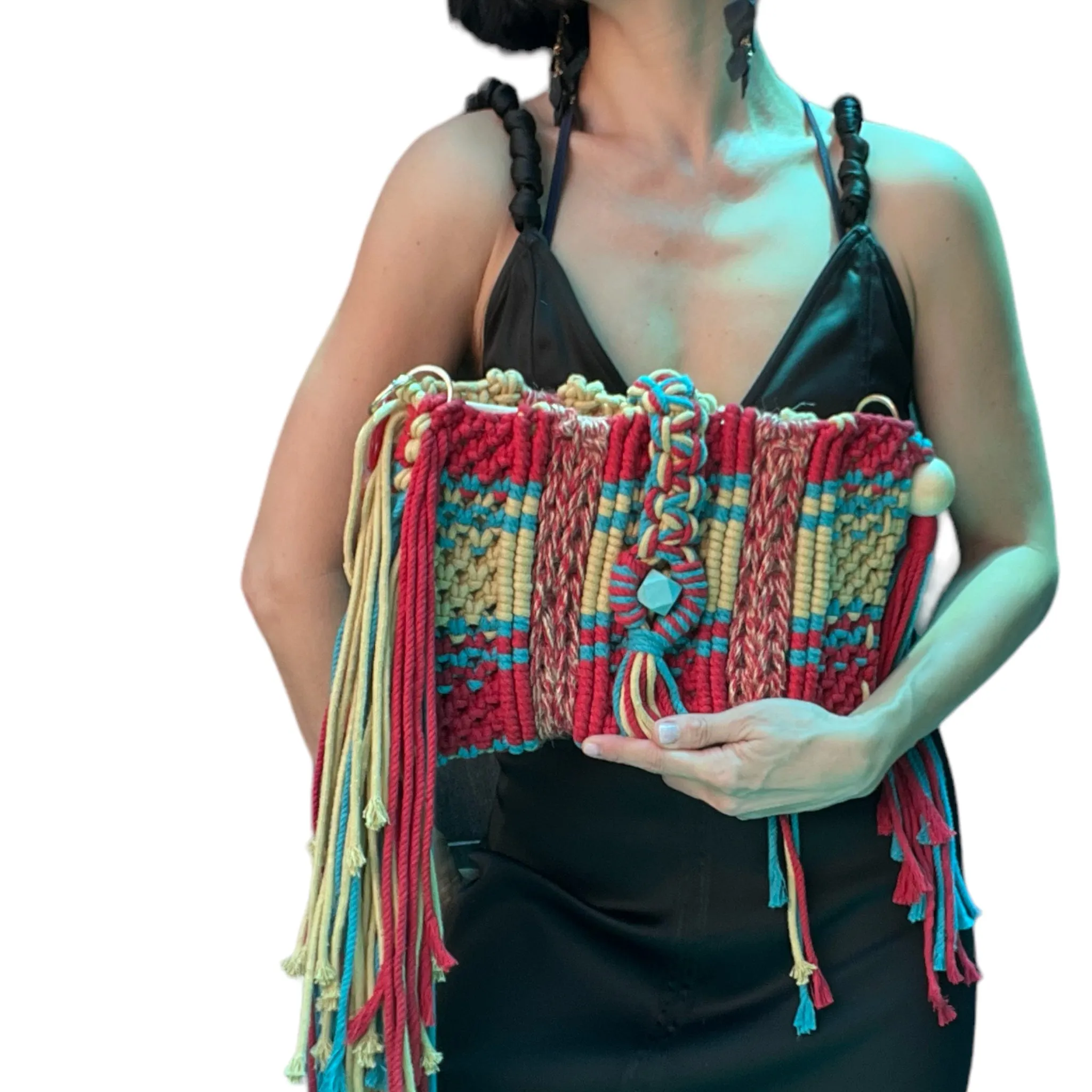 Brea Woven Clutch, Handcarry & Shoulder Bag