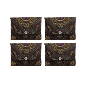 BUNDLE: Butterfly Brown Ethically Made Clutch Bag 4 Pieces - Thailand