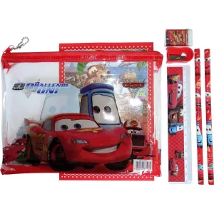 Cars Pencil Case Pencils Eraser Rubber Sharpener Ruler Notepad Boys Childrens