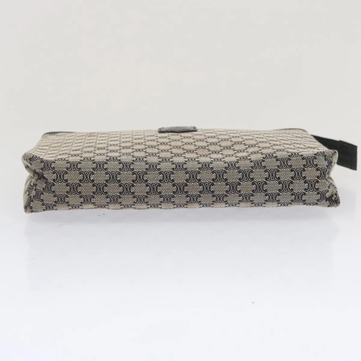 CELINE Macadam Canvas Clutch Bag Navy Auth 69236