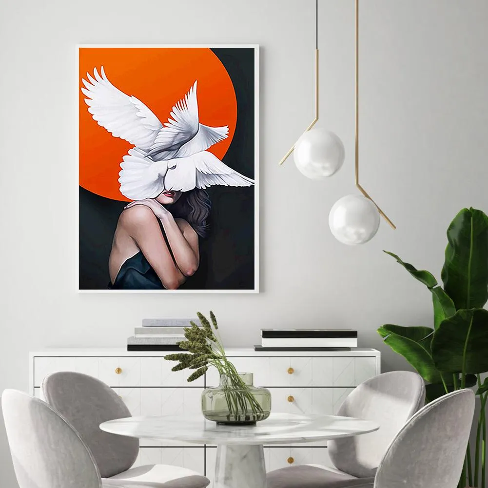 Charming Woman  - Full Round Diamond - 40x60CM