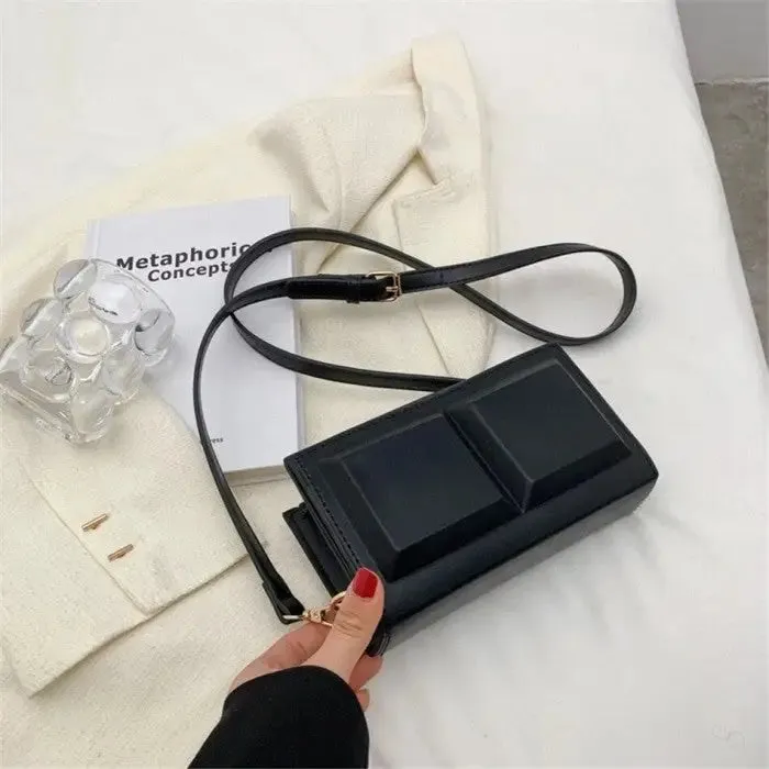Chocolate Small Shaped Shoulder Bag