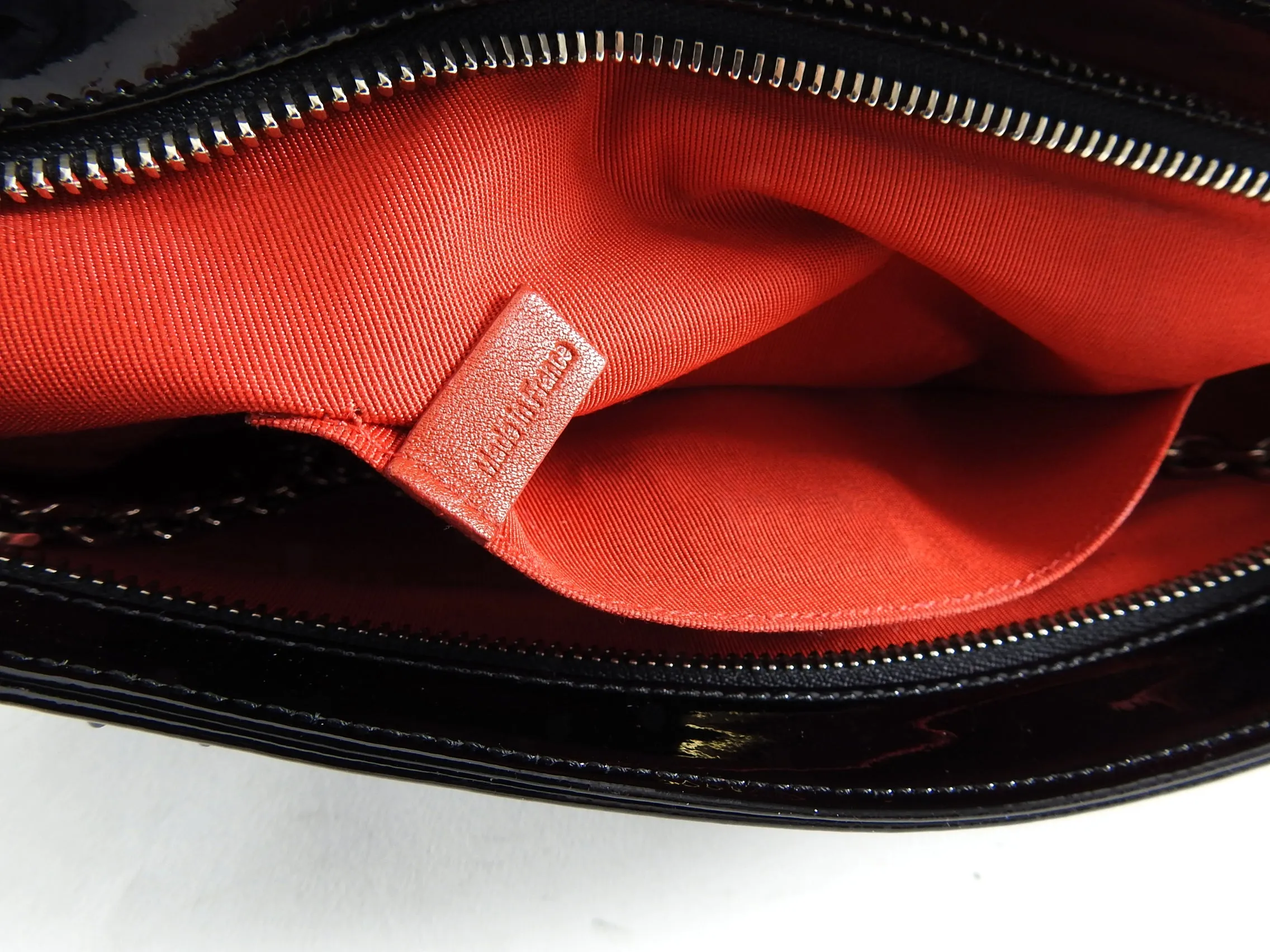 Christian Louboutin Black Patent Stud Loubiposh Clutch Bag