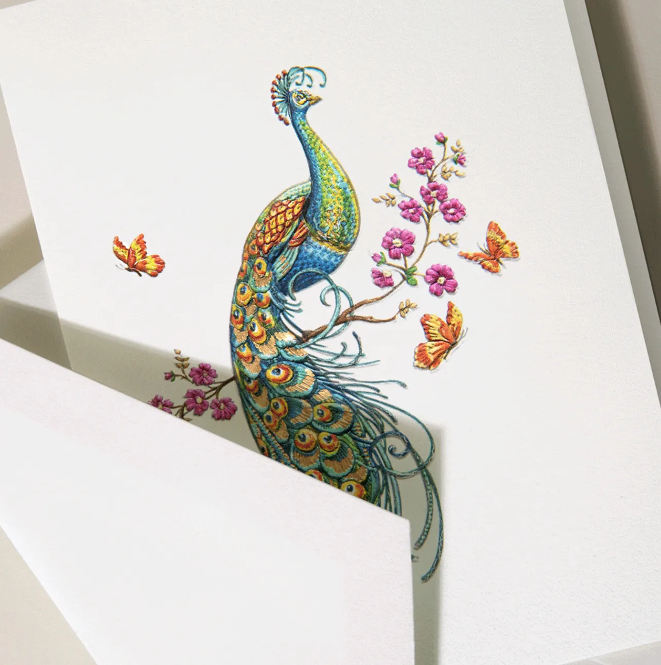 Crane Peacock Note (10 ea)