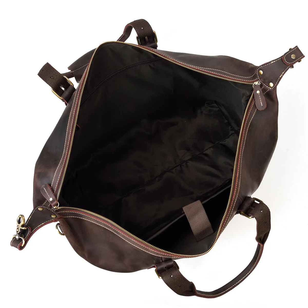 Crazy Horse Travel Weekender Leather Duffel Bag