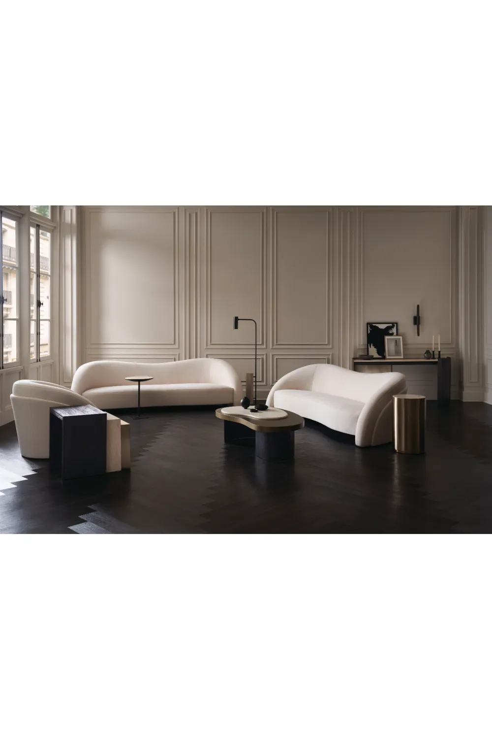 Cream Travertine Modern Desk | Caracole Movement