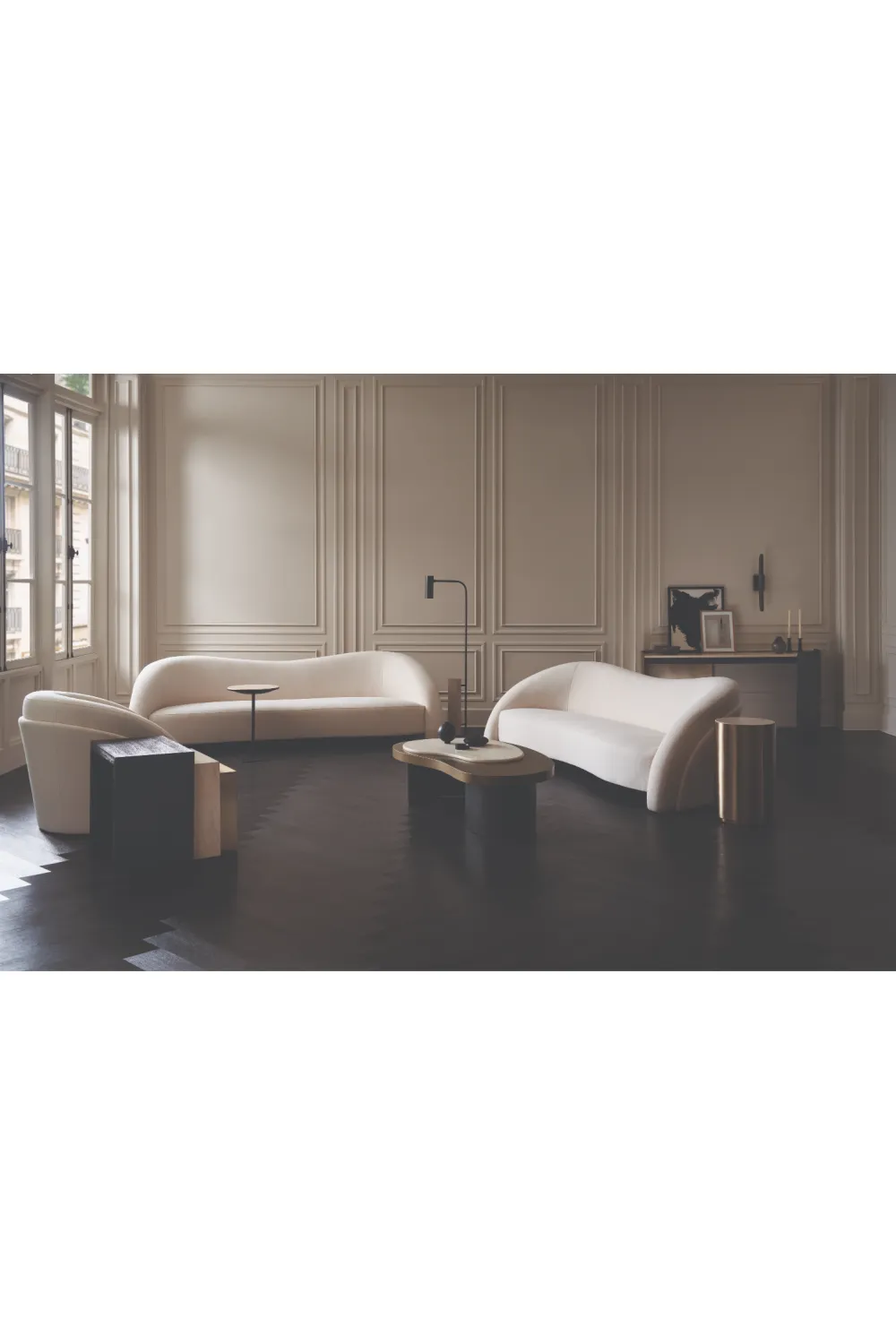 Cream Travertine Modern Desk | Caracole Movement