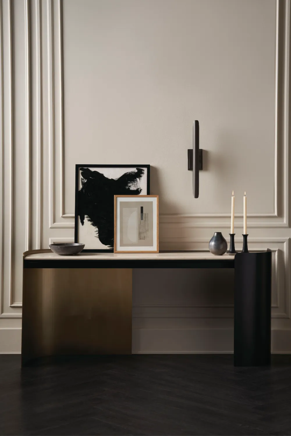 Cream Travertine Modern Desk | Caracole Movement