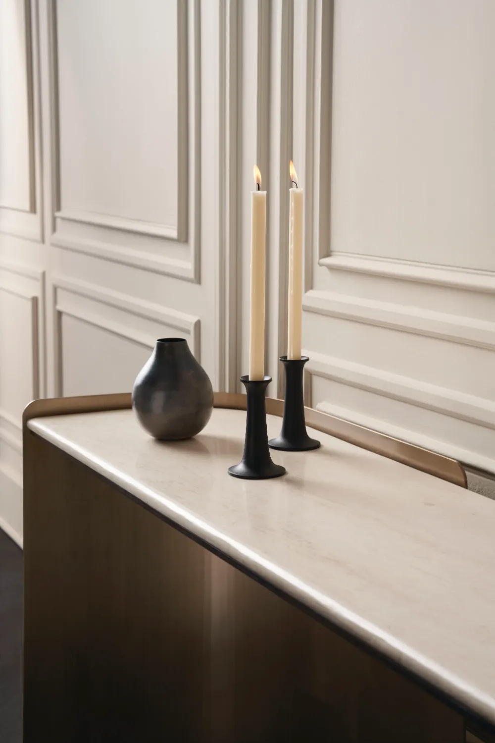 Cream Travertine Modern Desk | Caracole Movement