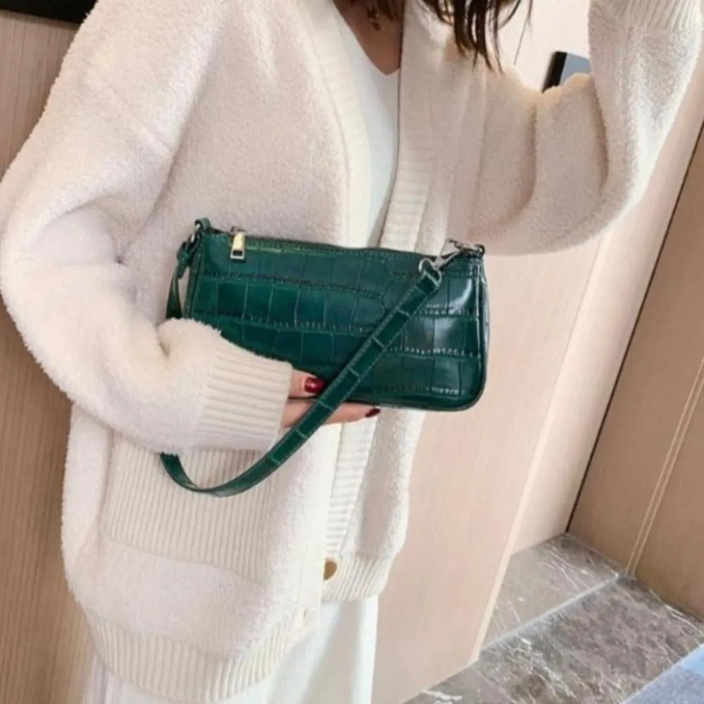 Crocodile Leather Elegant Shoulder Bag