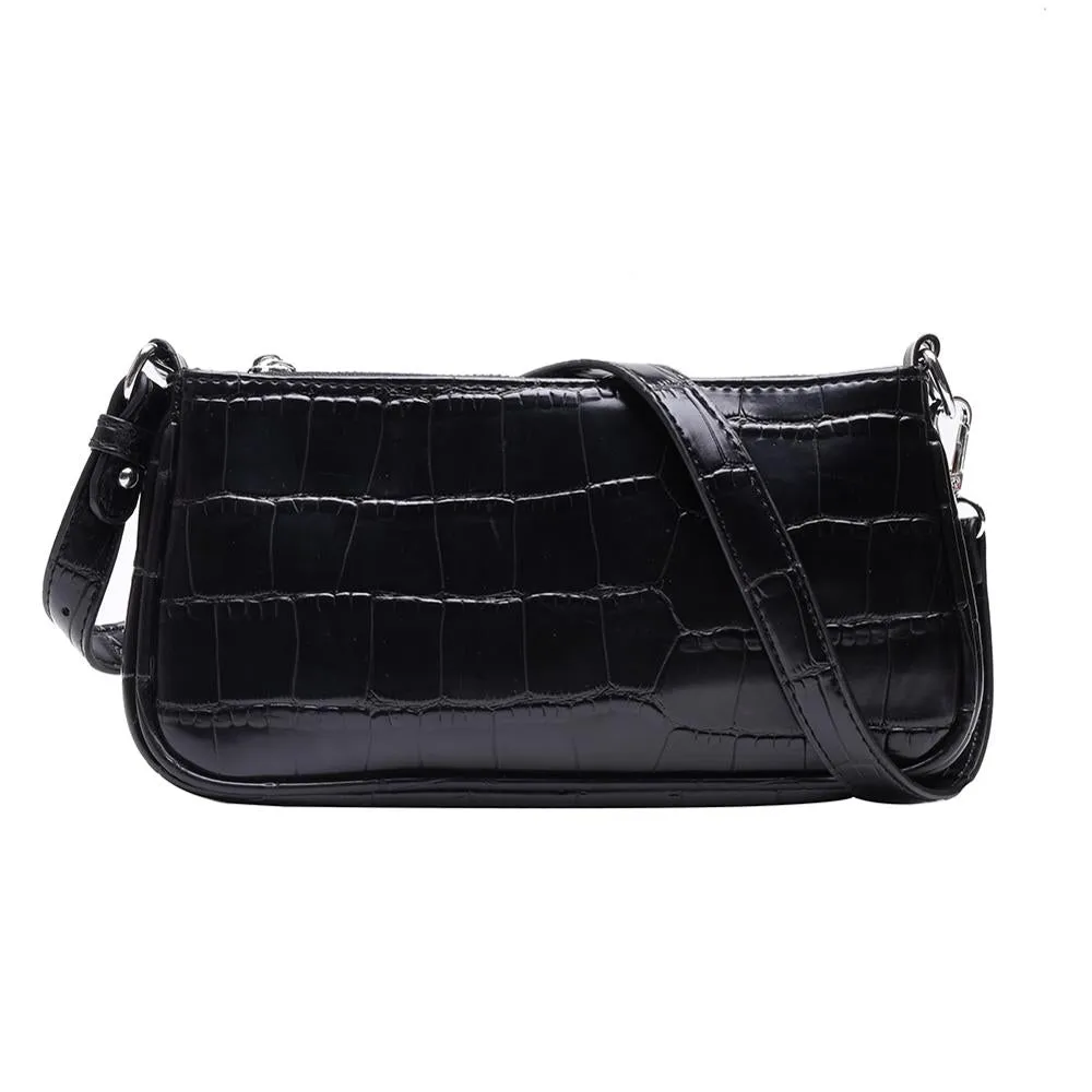 Crocodile Leather Elegant Shoulder Bag