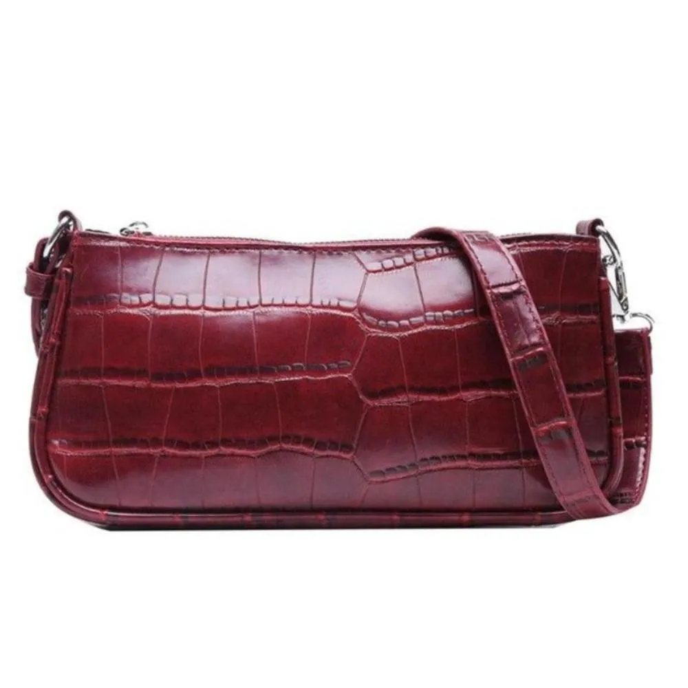 Crocodile Leather Elegant Shoulder Bag