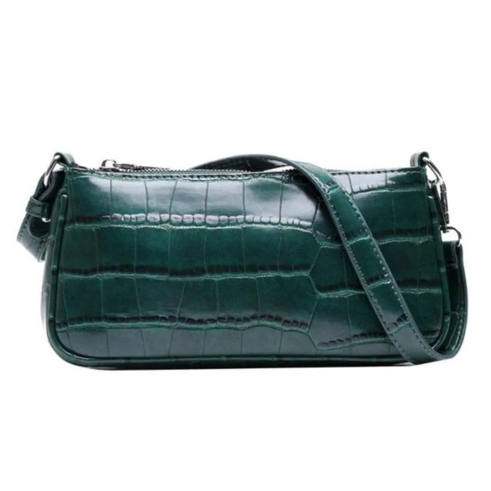 Crocodile Leather Elegant Shoulder Bag