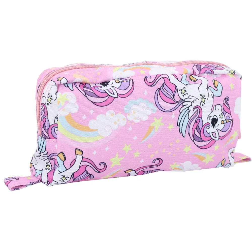 CUBS BABY PINK UNICORN AND RAINBOWS PENCIL CASE