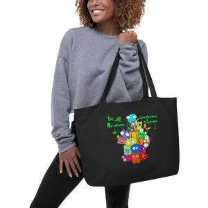 Cute Monsters Large organic tote bag
