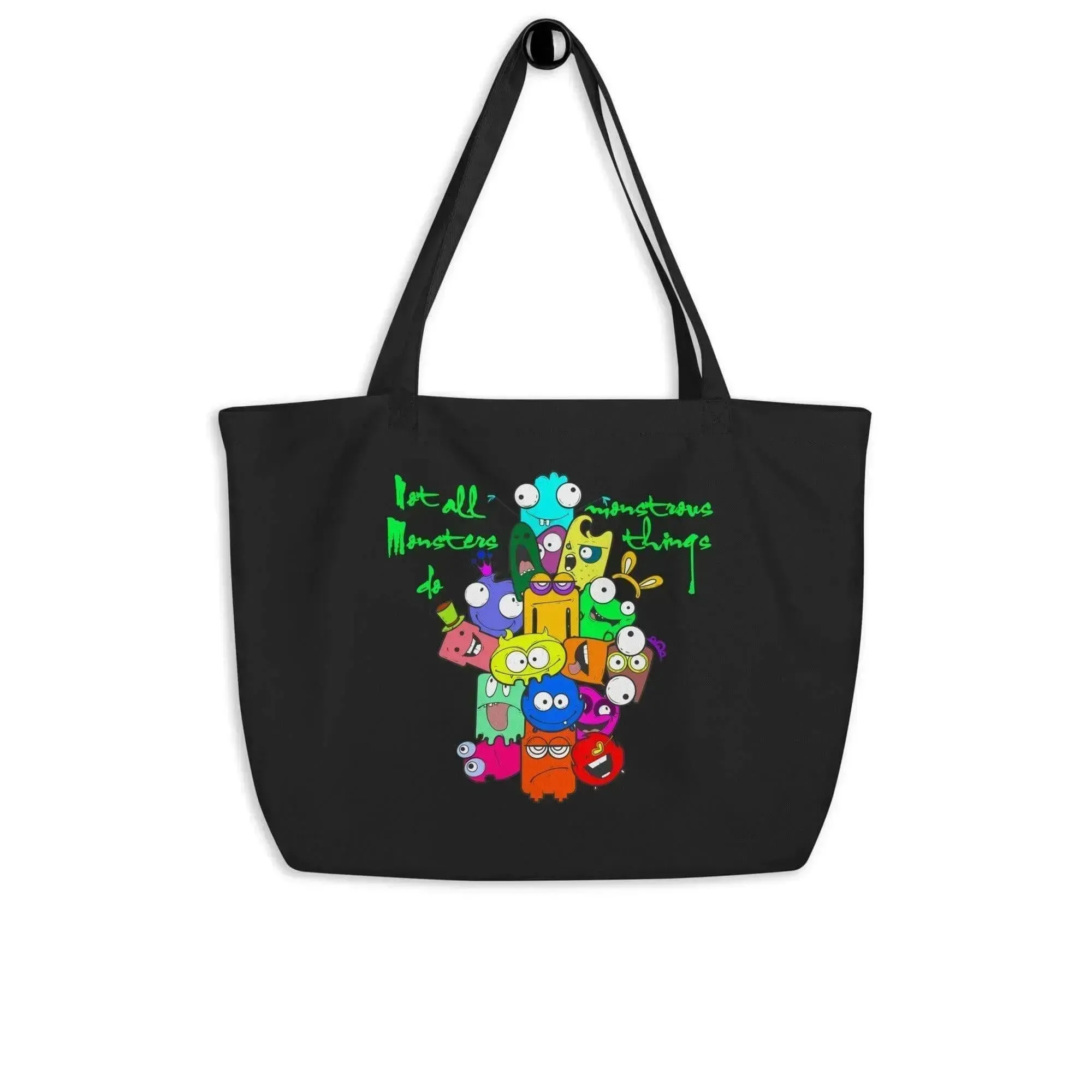 Cute Monsters Large organic tote bag