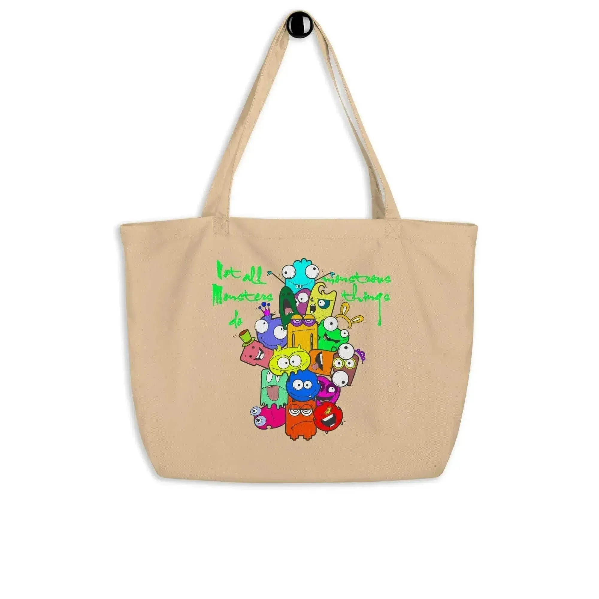 Cute Monsters Large organic tote bag