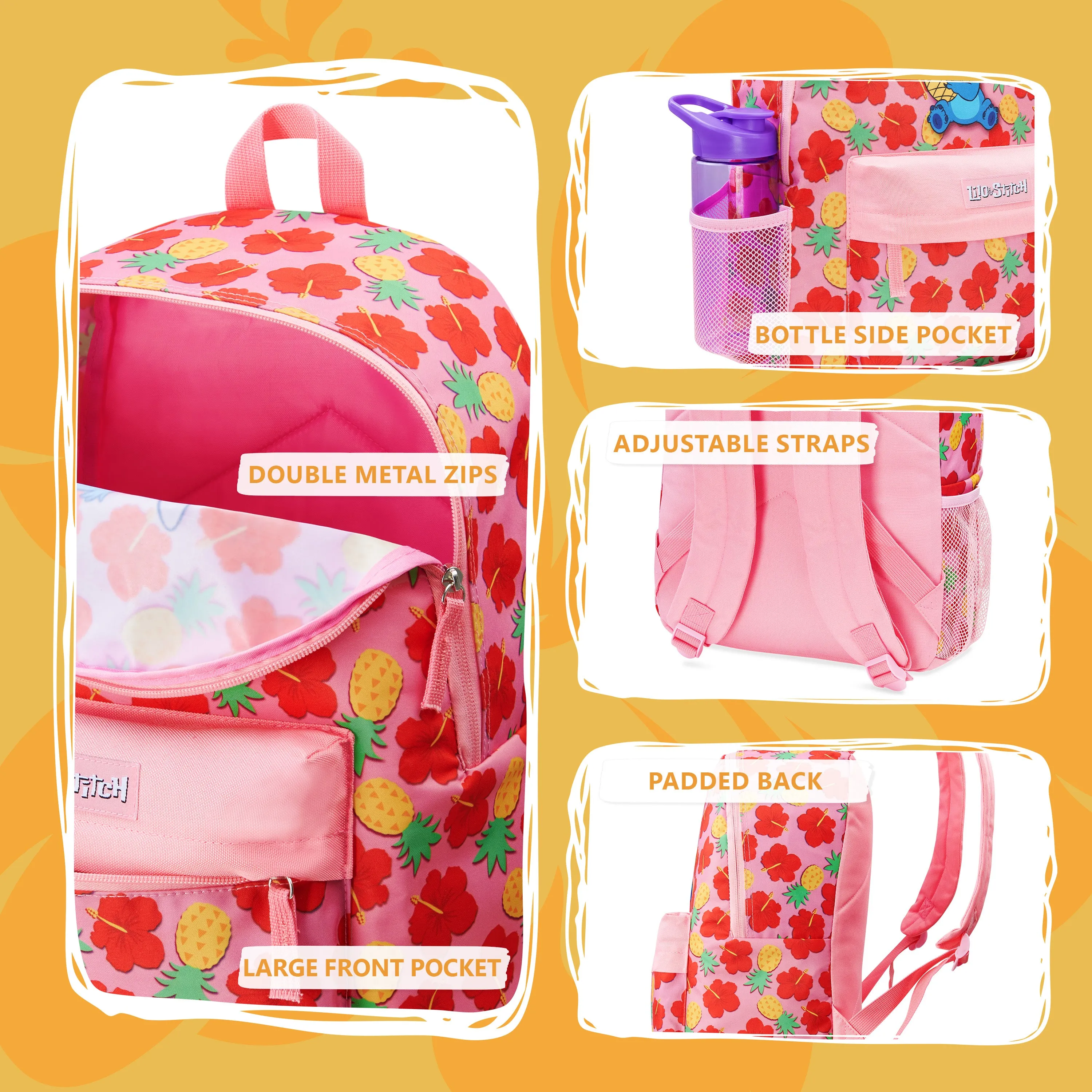 Disney Backpack for Girls, Stitch School Bags for Girls