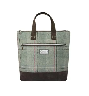 Earth Squared - Lois Backpack - Fenton Tweed Wool - Brown/Green - 27x31x18cms