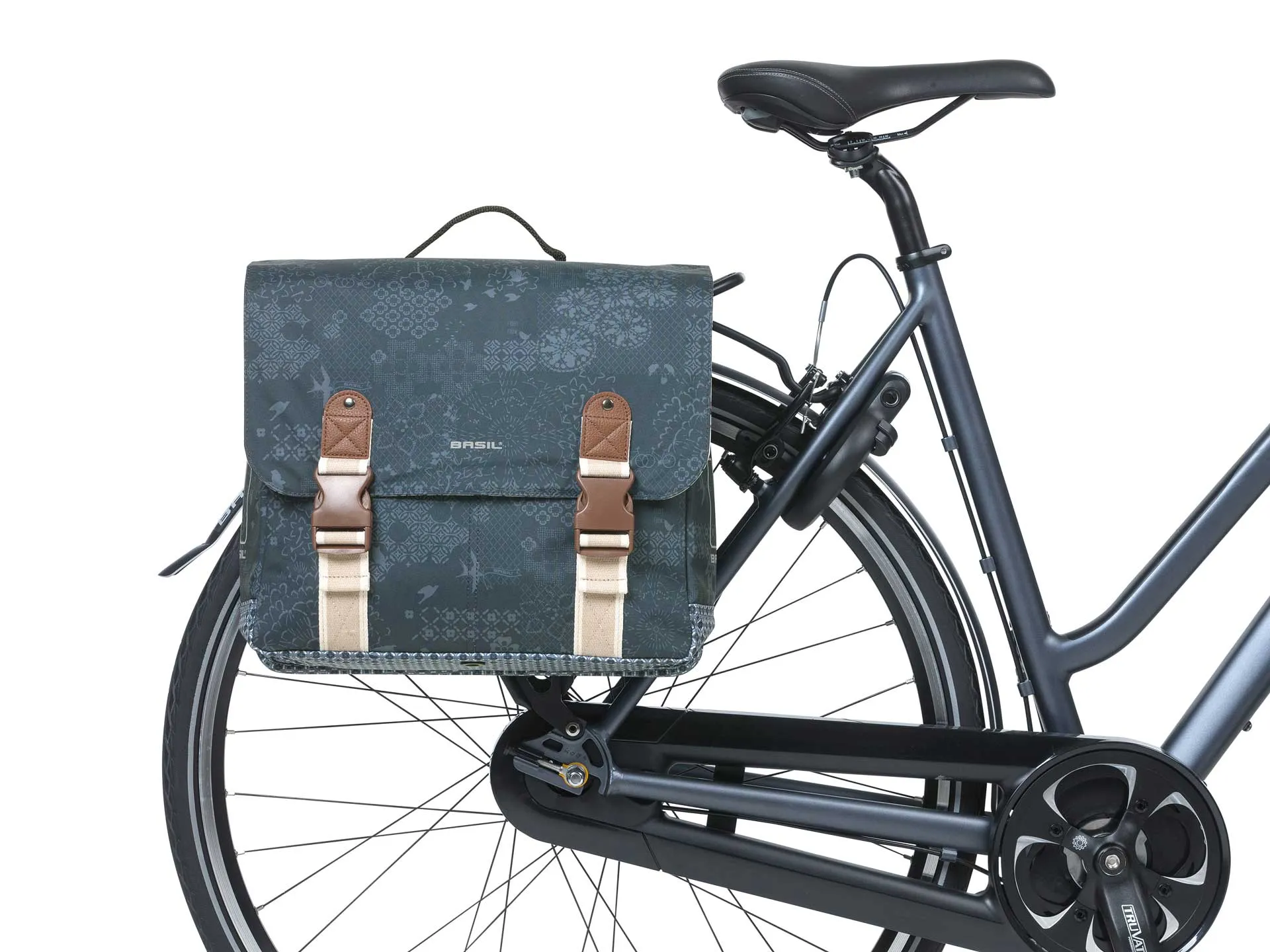 Electric Bike Basil Bohème Double Bag - 35L(MIK)- Blue