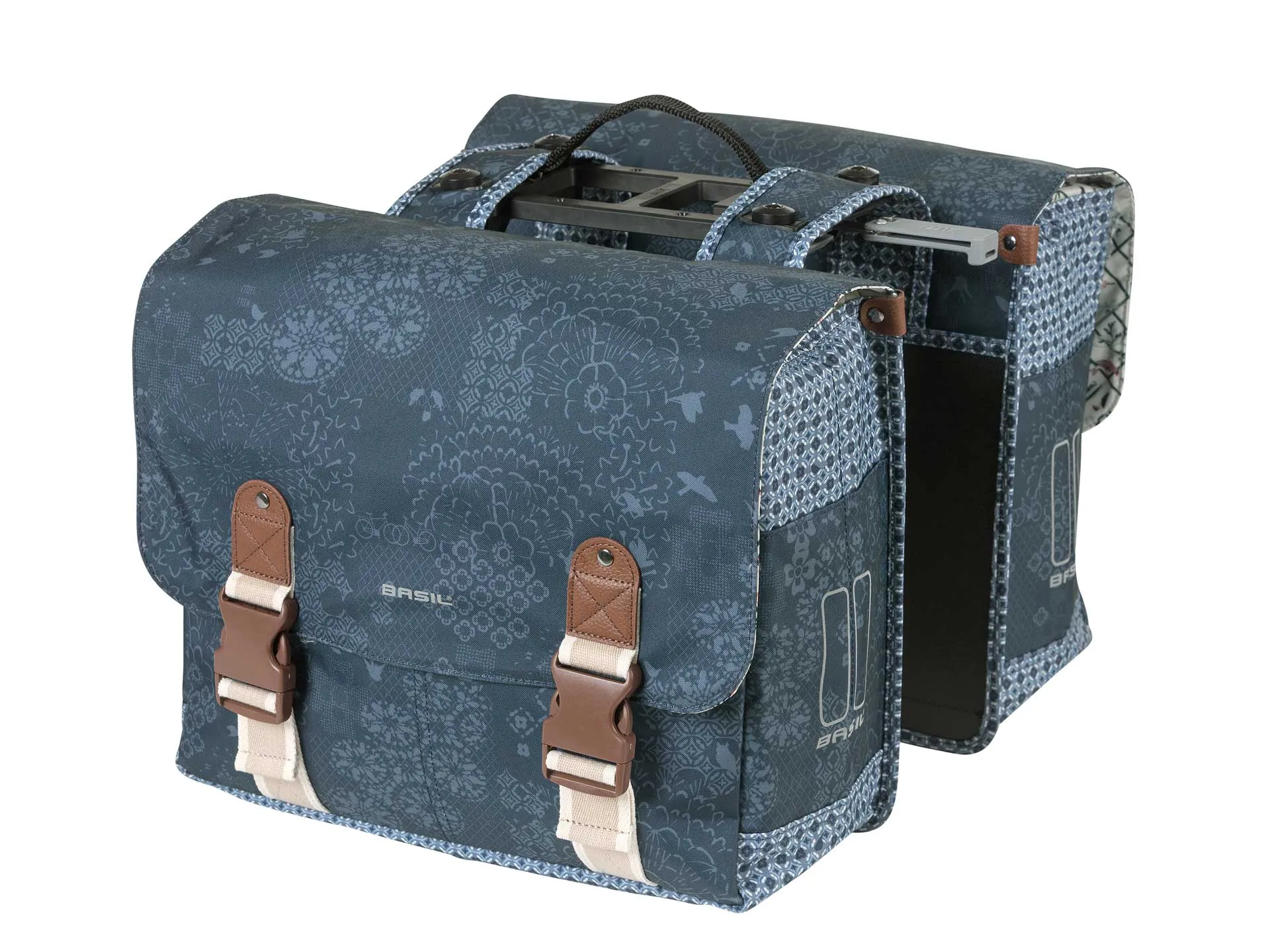 Electric Bike Basil Bohème Double Bag - 35L(MIK)- Blue