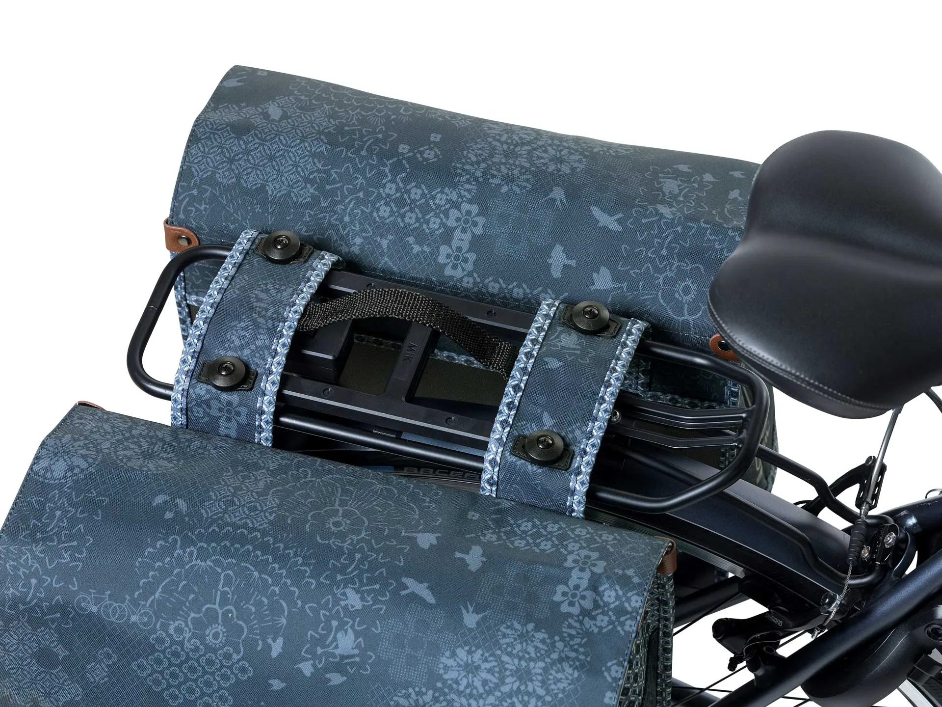 Electric Bike Basil Bohème Double Bag - 35L(MIK)- Blue