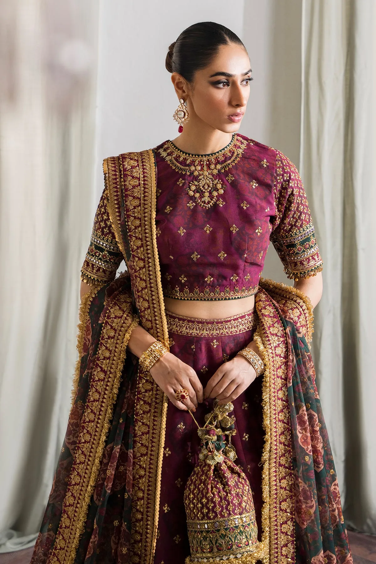 EMBROIDERED CHIFFON CH12-03