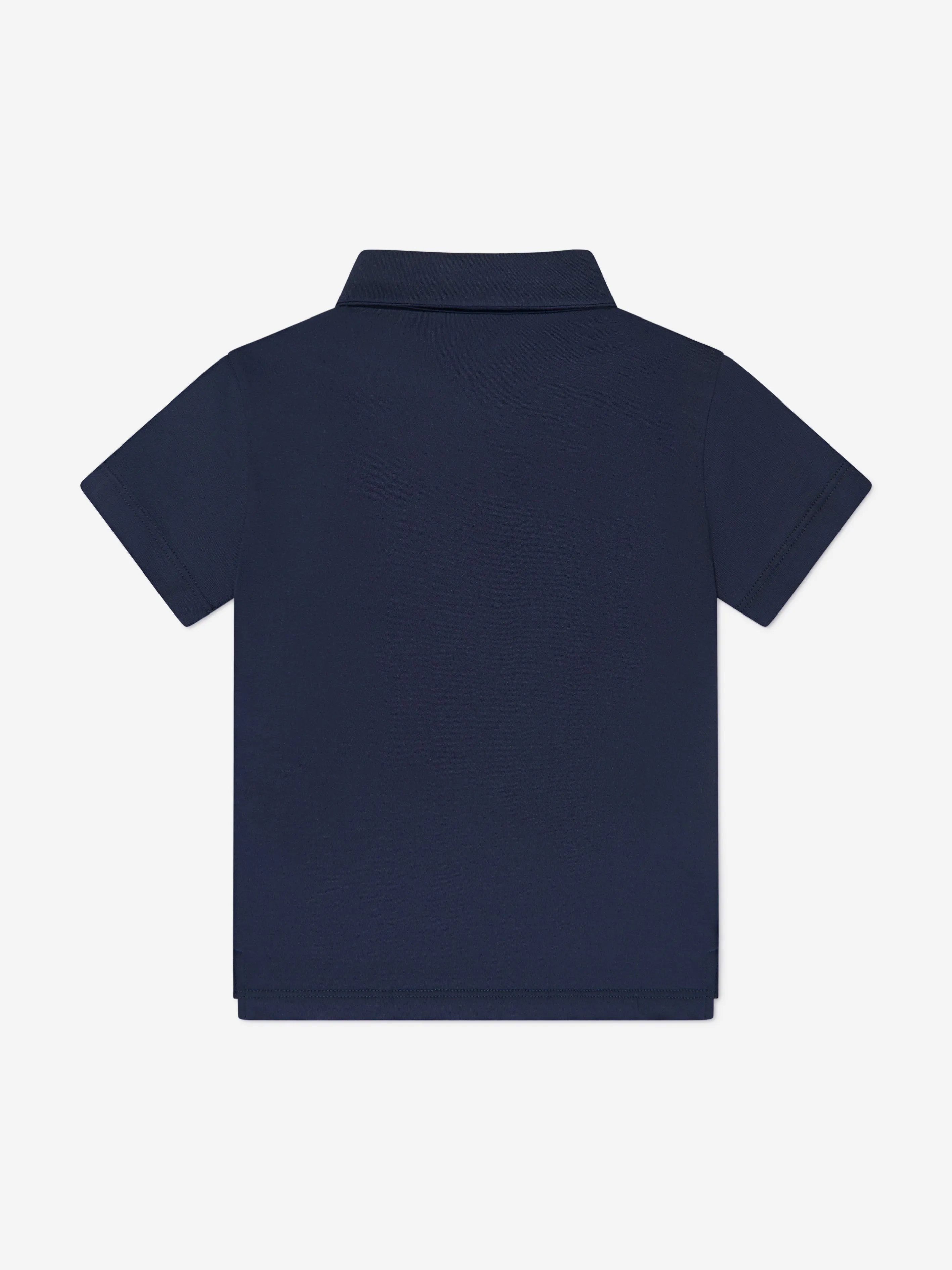 Fendi Boys Branded Polo Shirt in Navy