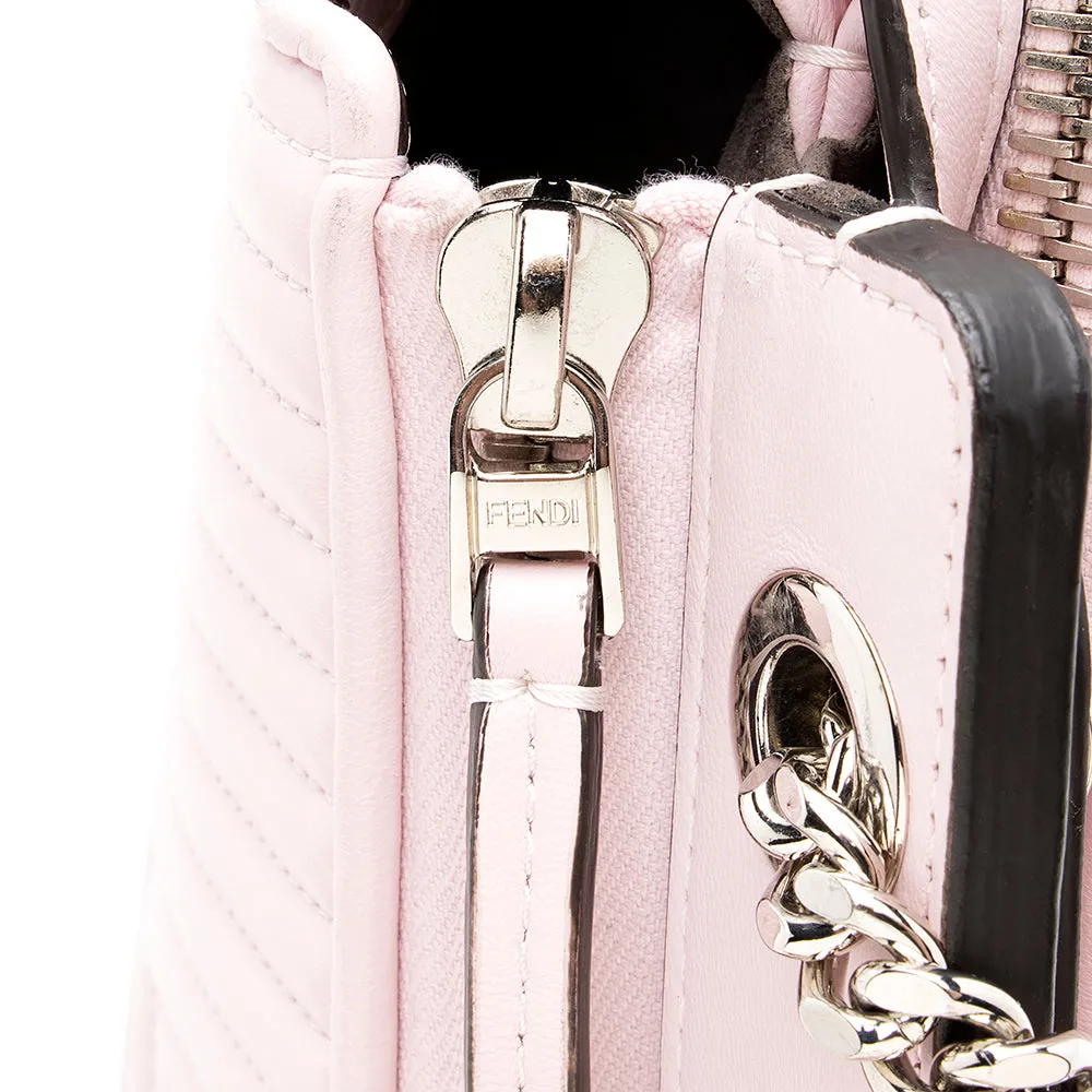 Fendi Quilted Leather Dotcom Small Shoulder Bag (SHF-19281)