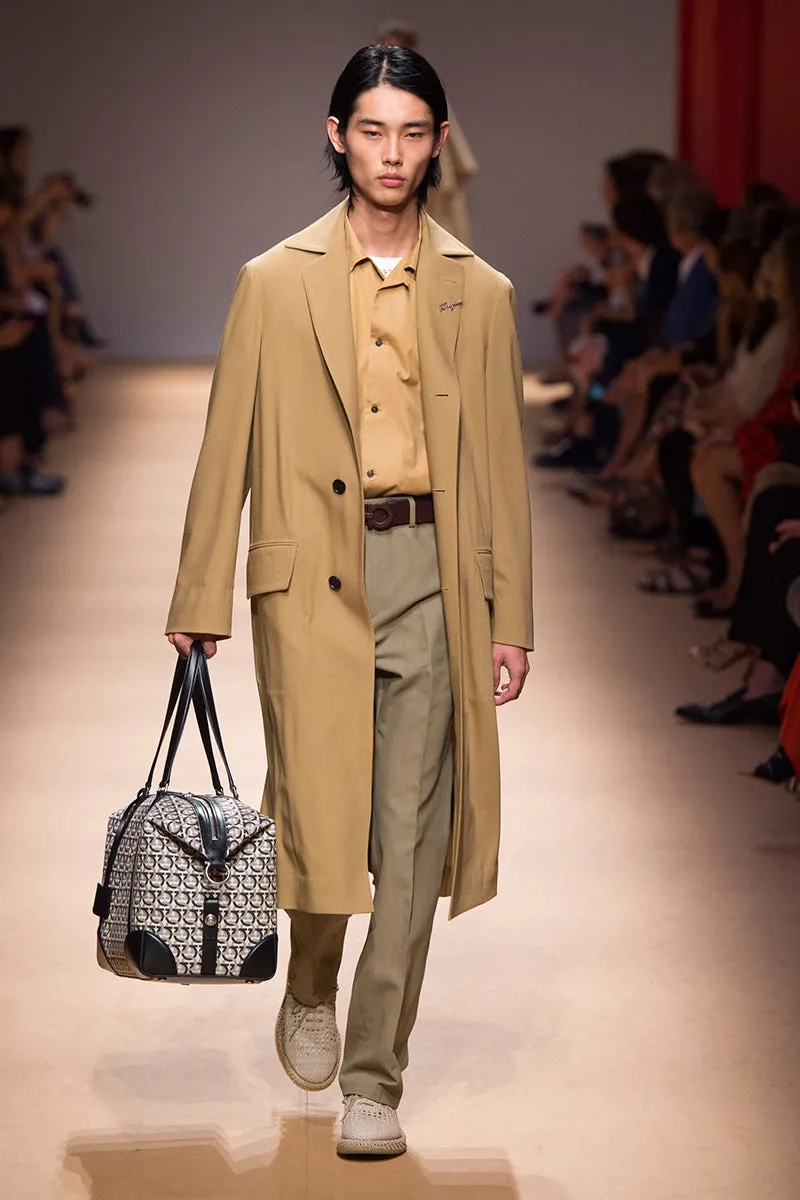 Ferragamo SS2019 Black Dynamo Duffle Overnight Travel Bag