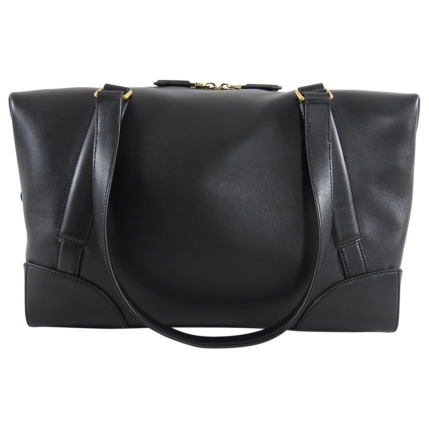 Ferragamo SS2019 Black Dynamo Duffle Overnight Travel Bag