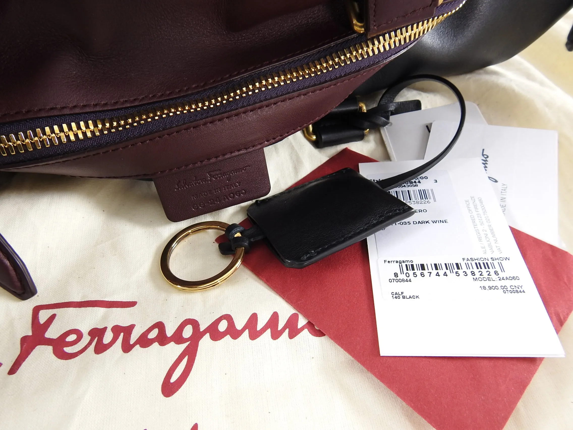 Ferragamo SS2019 Black Dynamo Duffle Overnight Travel Bag