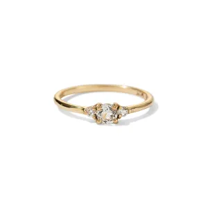 Florence Ring, White Topaz, Gold