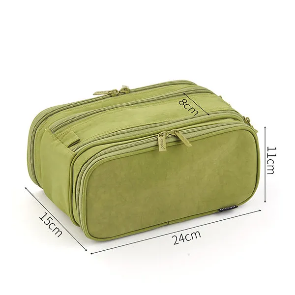 Four Zippers Battleship Pencil Case