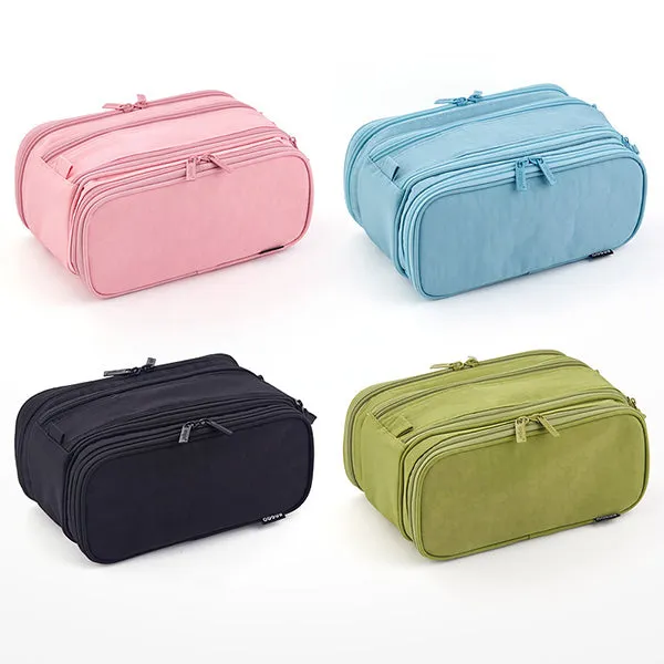 Four Zippers Battleship Pencil Case