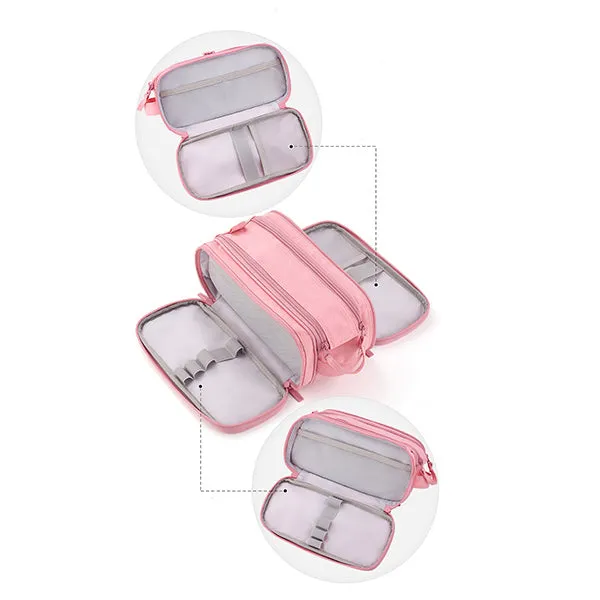 Four Zippers Battleship Pencil Case